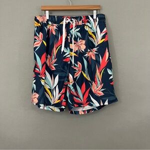 Kanu Surf Blue Floral Lined Swim Shorts